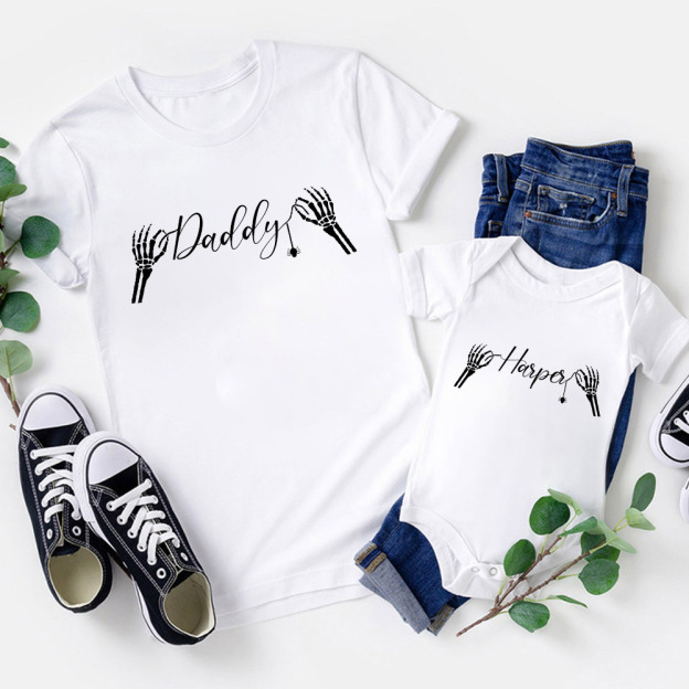 Personalized Halloween Spider Web Family Matching Shirts