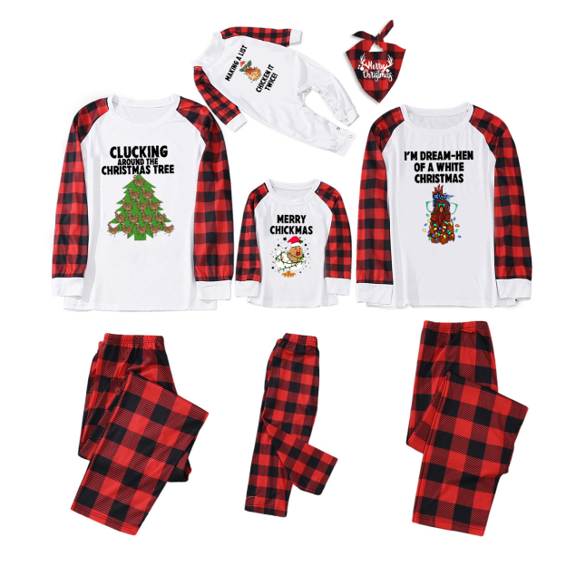 Funny Chicken Farm Christmas Family Matching Pajamas