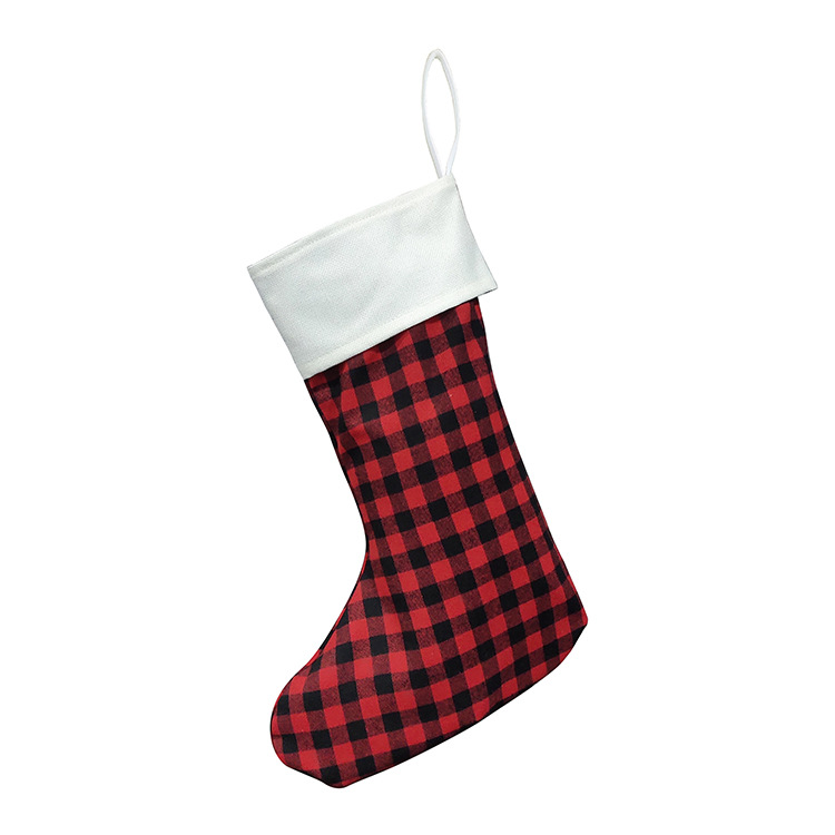 Plaid Knit Personalized Christmas Family Stocking
