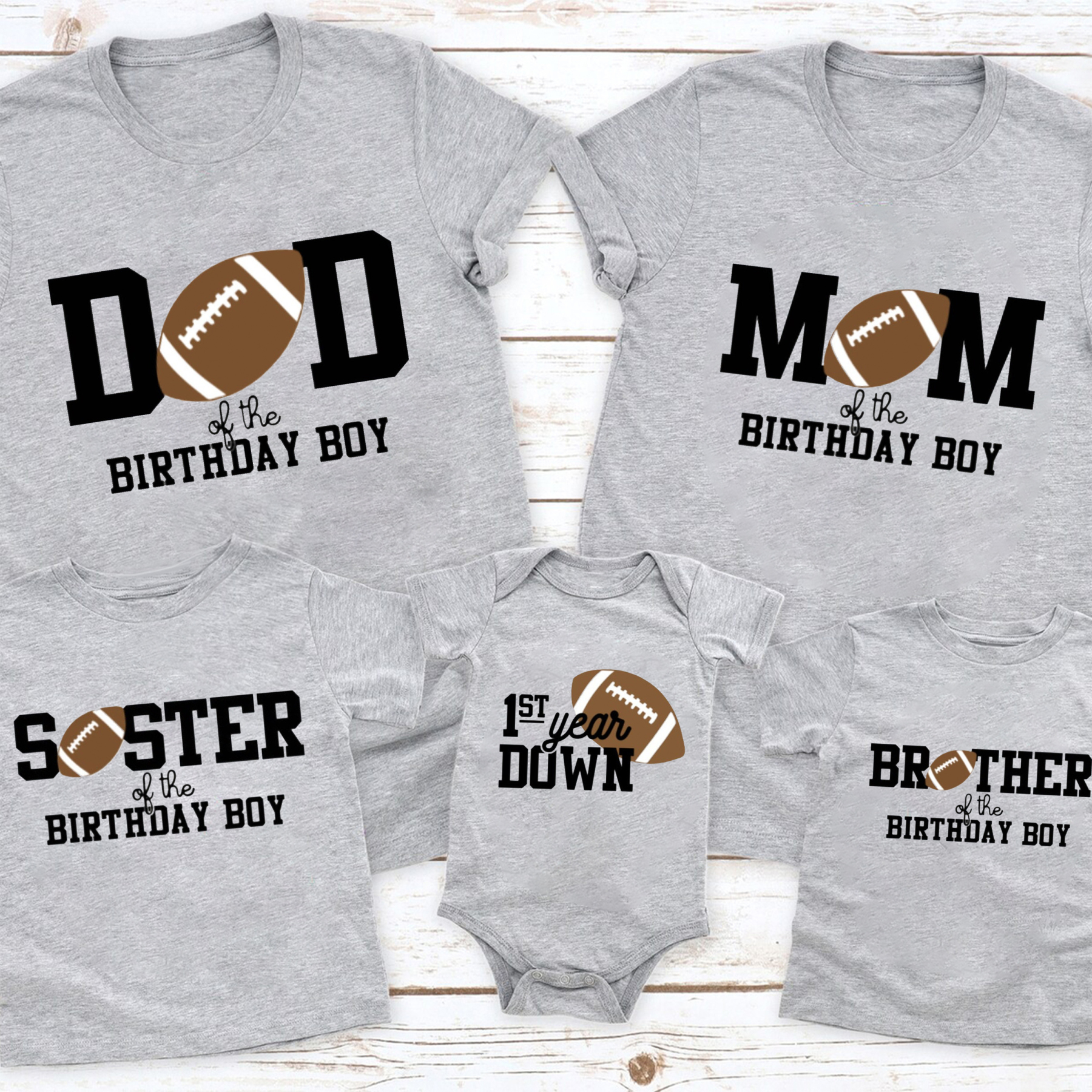 Football Birthday Family Matching Shirt