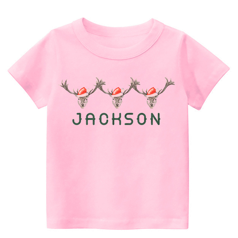 Three Deer Toddler Christmas Shirt