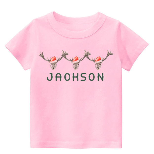Three Deer Toddler Christmas Shirt