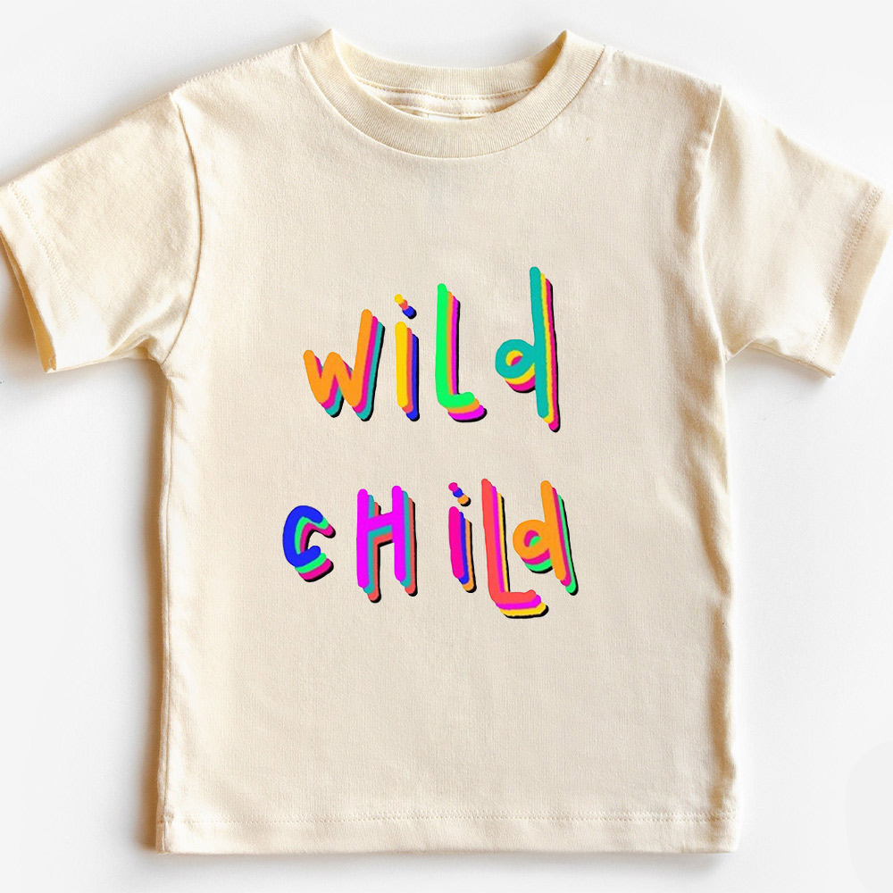 Wild Child Colorful Font T-shirt
