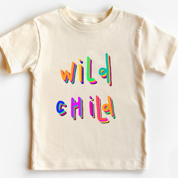 Wild Child Colorful Font T-shirt
