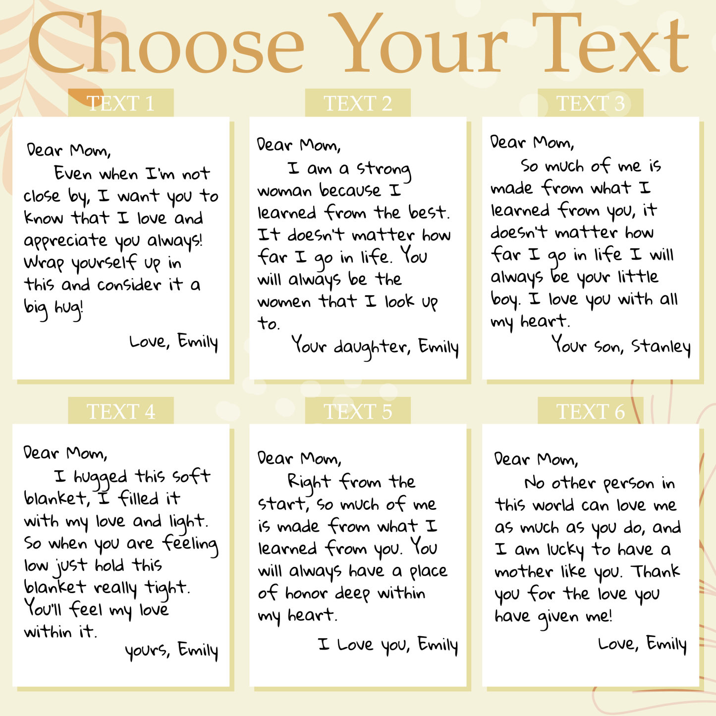 Personalized Letter To Mom Flannel Blanket