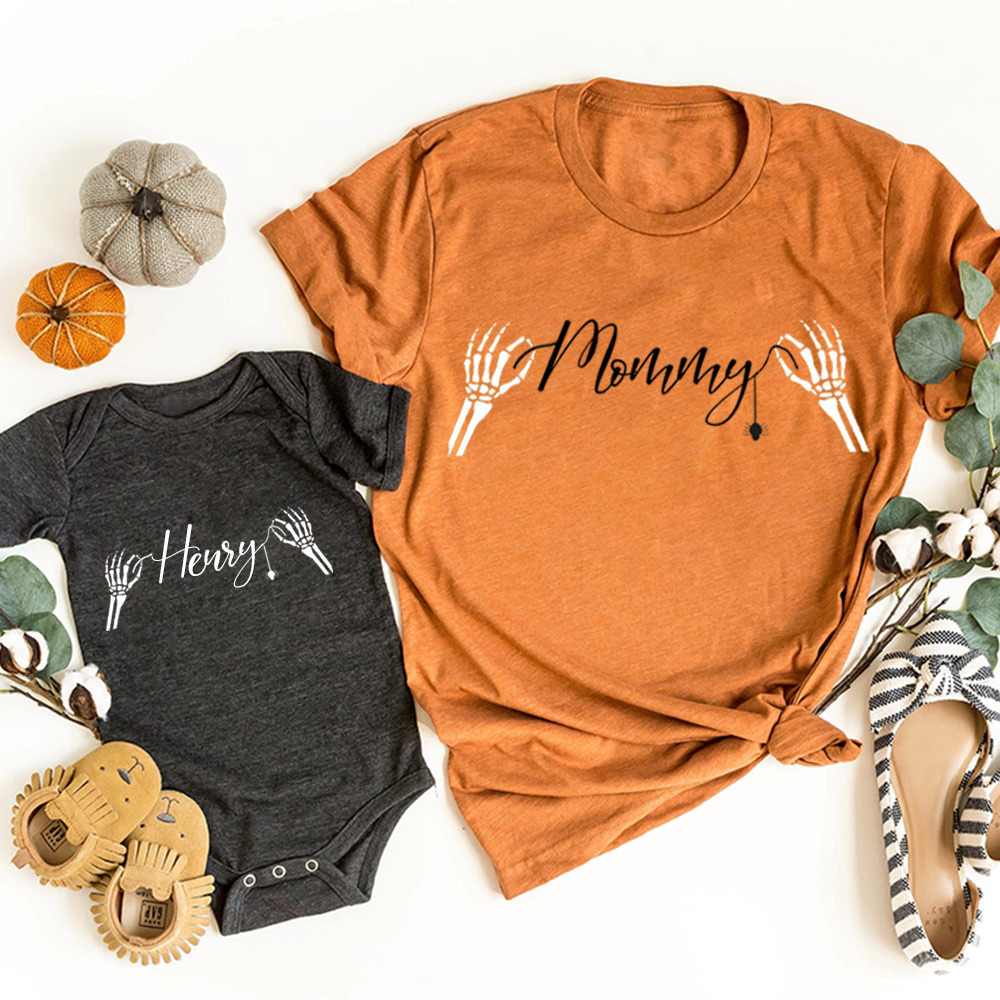 Personalized Halloween Spider Web Family Matching Shirts
