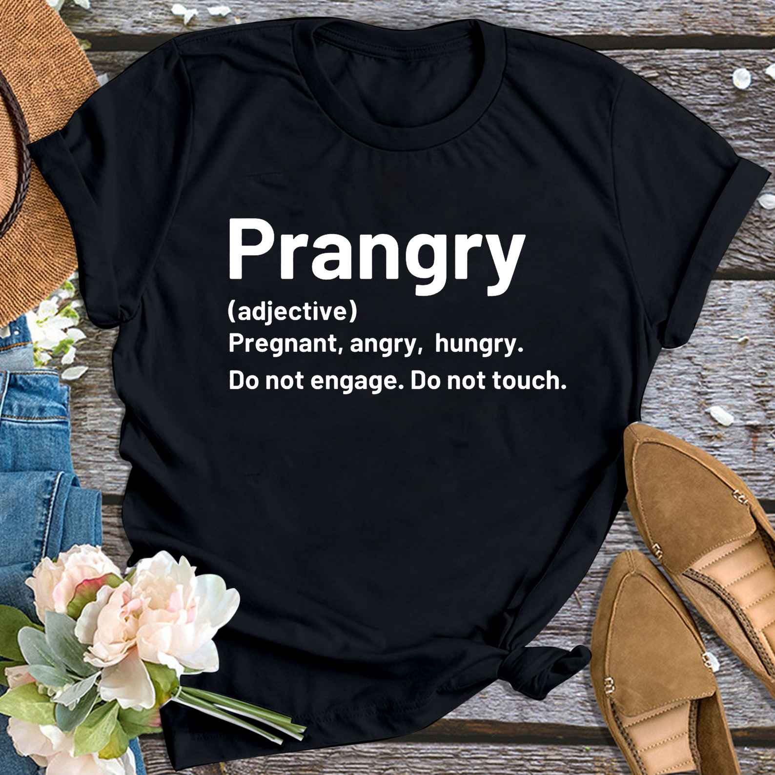 Prangry Mama Pregnancy Announcement Shirt