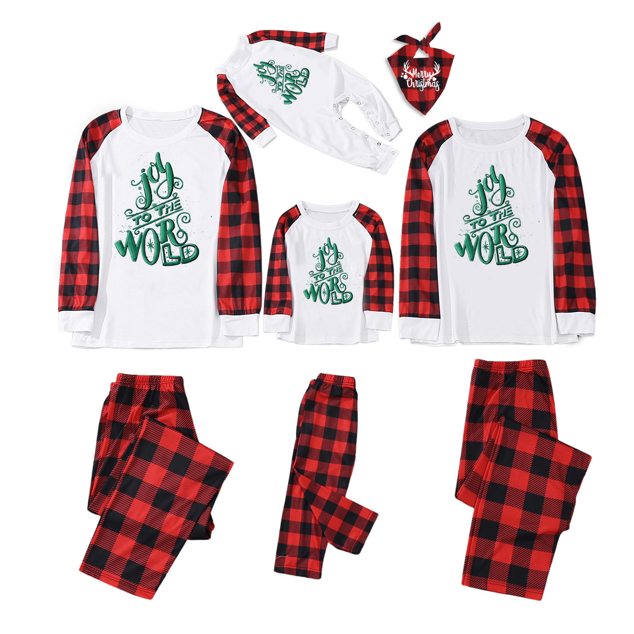 Joy World Christmas Tree Family Matching Pajamas
