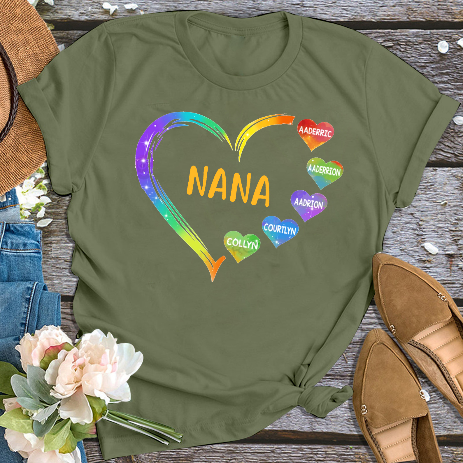 Personalized Grandma Shirt With Name
