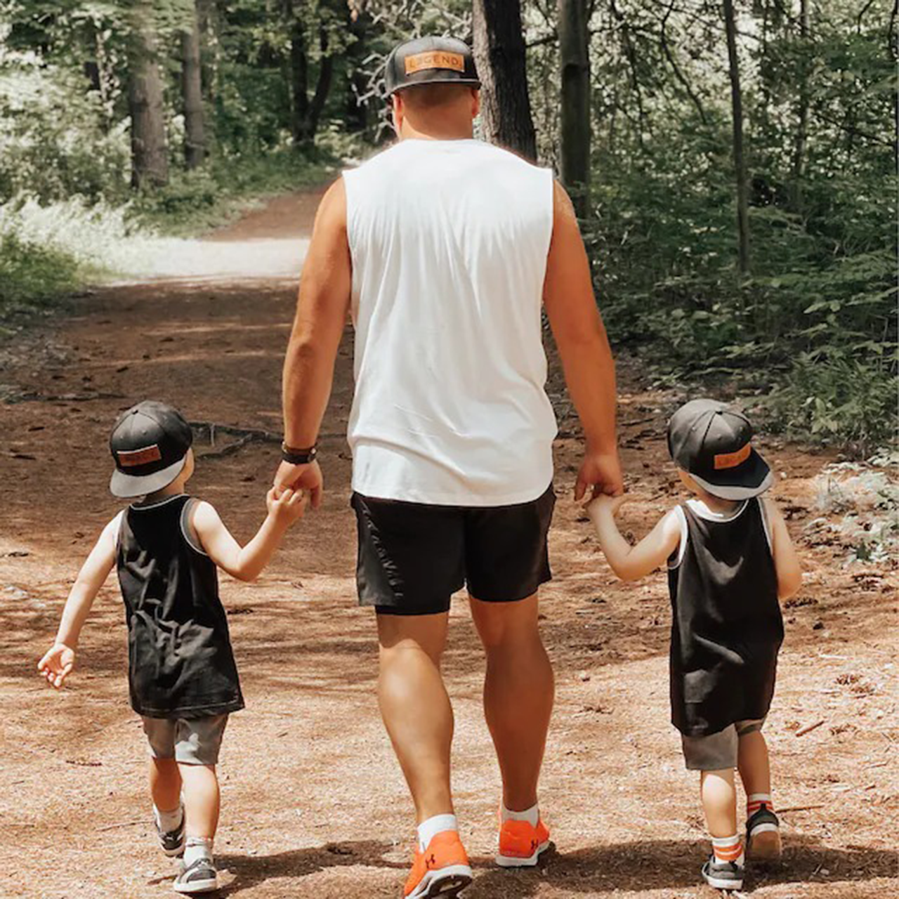 Personalized Family Matching Snapback Hat (Vegan Leather Patch)