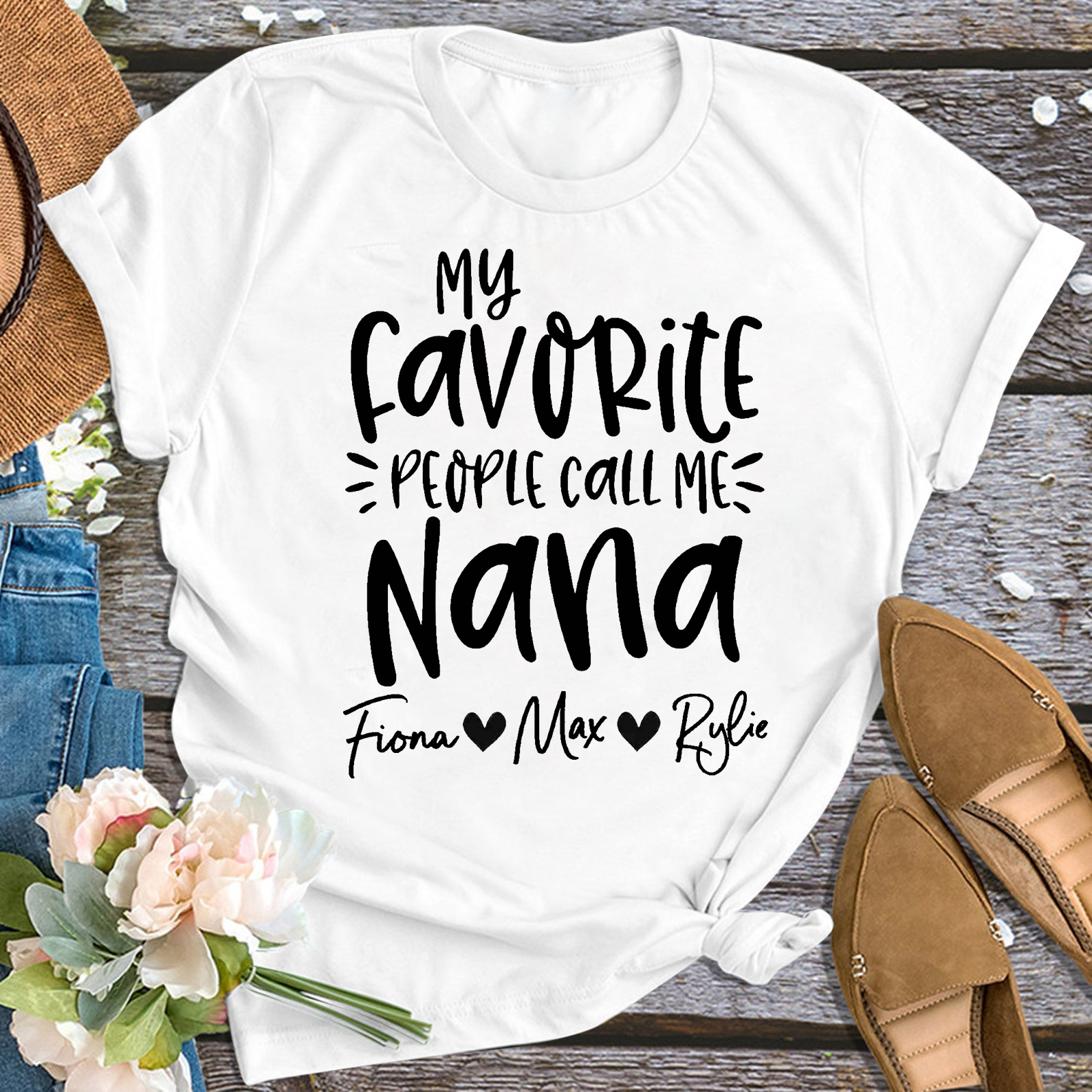 Call Me Nana Grandma Shirt Personalized With Name