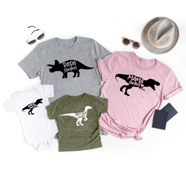 Saurus Family Personalized Daily Matching Shirts