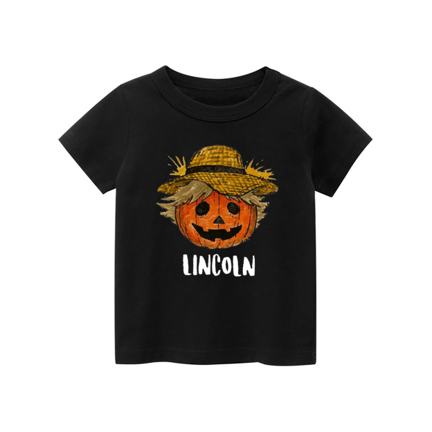Personalised Pumpkin Boy Fall Halloween Shirts