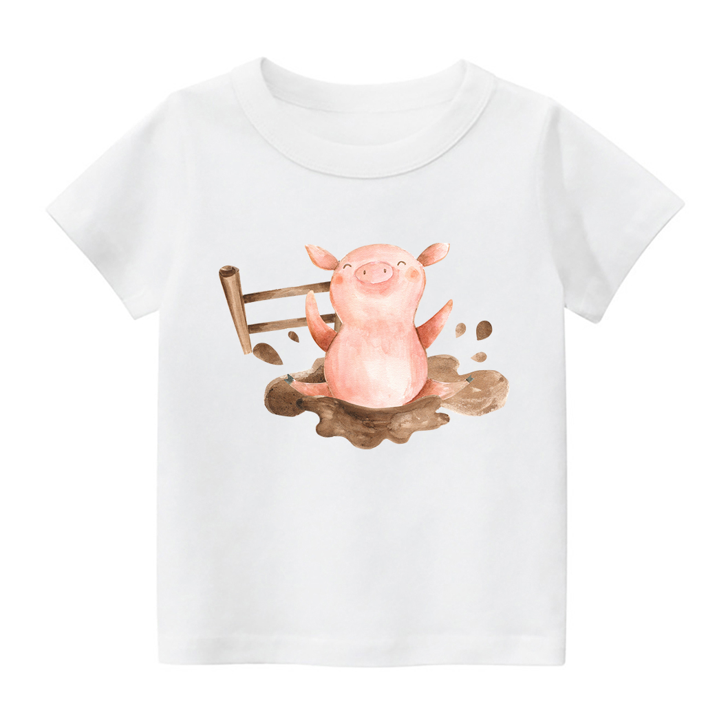 Cute Mud Pig Kids T-Shirt