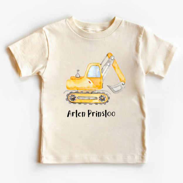 Personalized Excavator Shirt For Kids