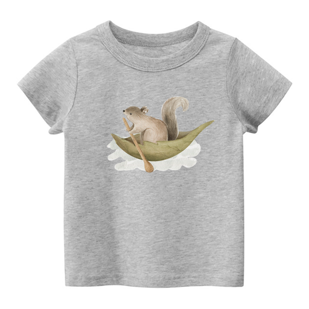 Little Squirrel Rowing Shirt For Kids