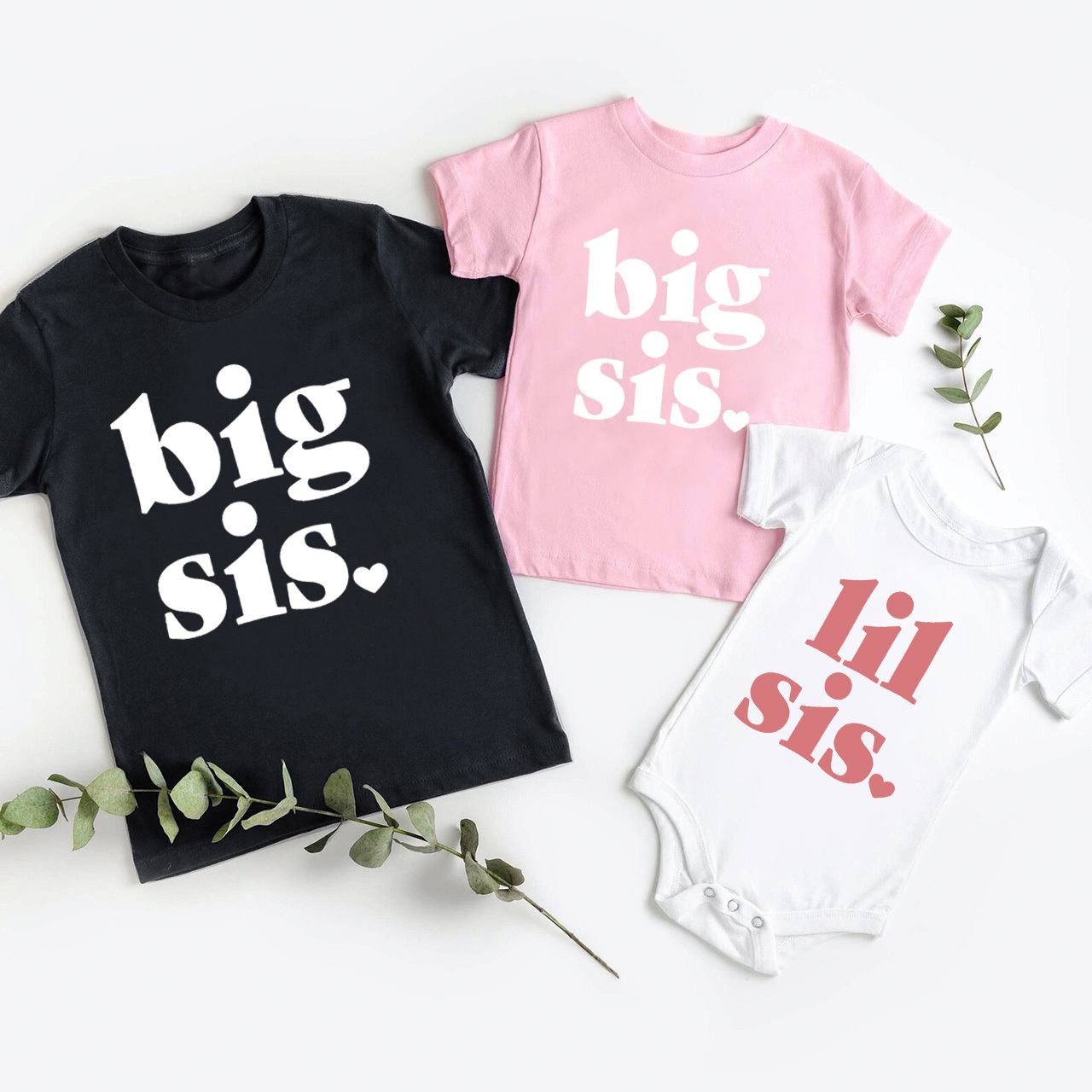 Big Sister Little Sister-Siblings Matching Tees