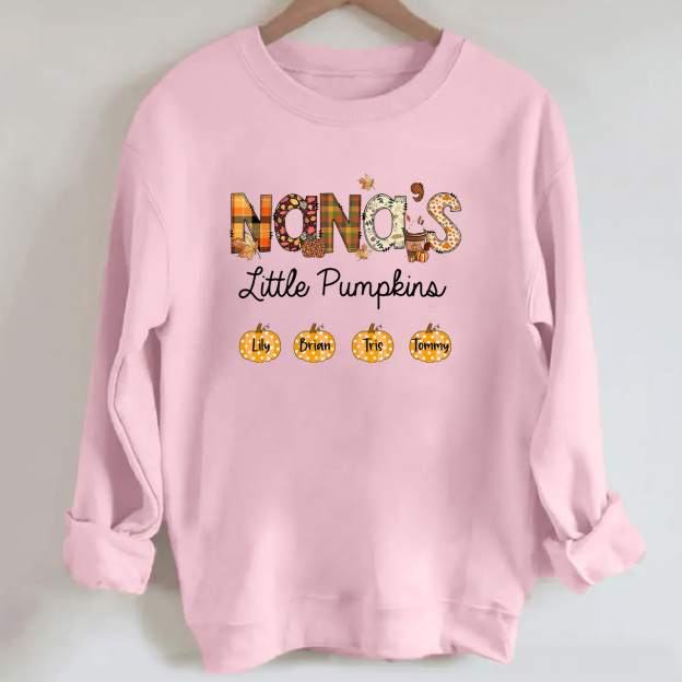 Personalized  Fall Grandma Sweatshirt With Grandkids Names
