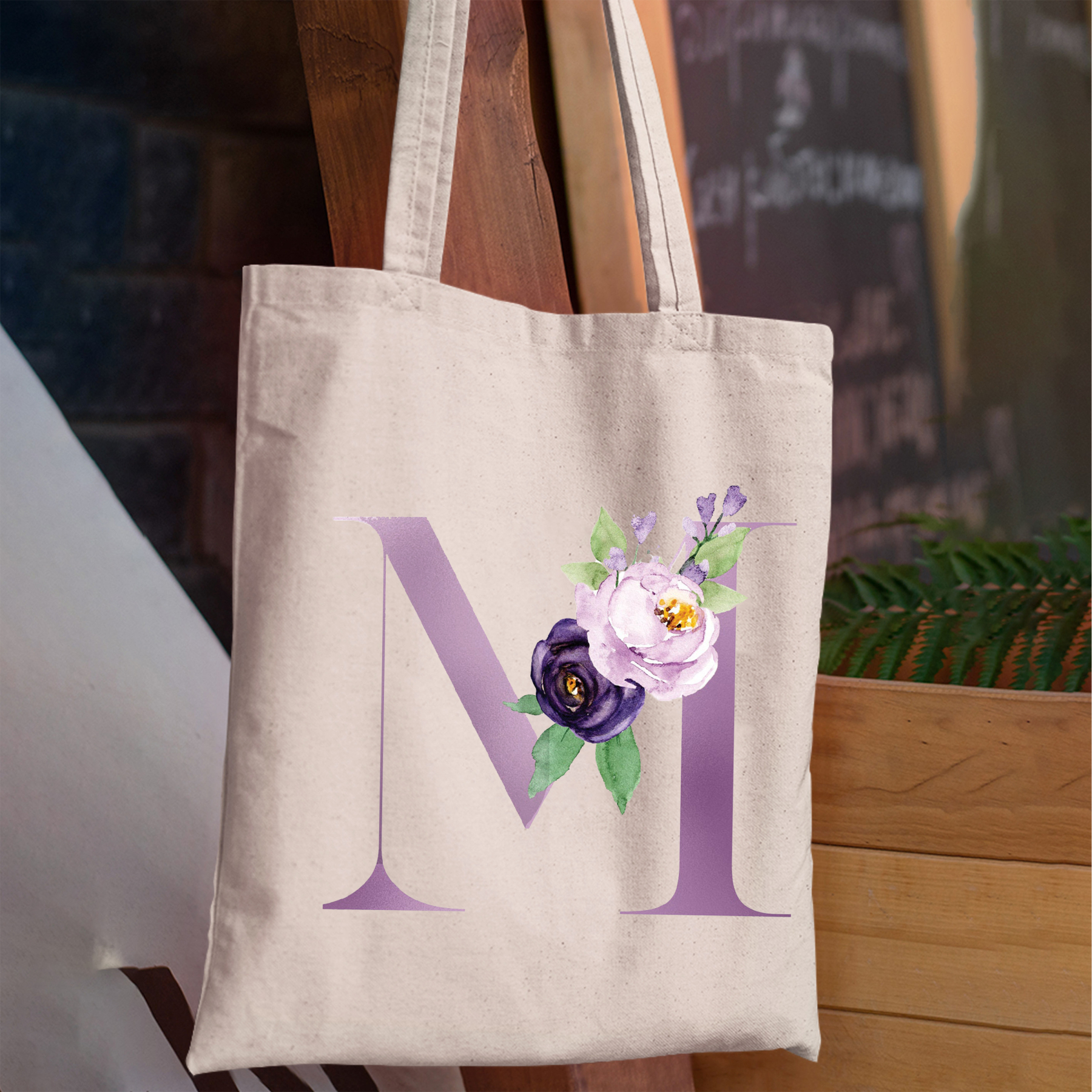 Capital Letters Name Christmas Tote Bag