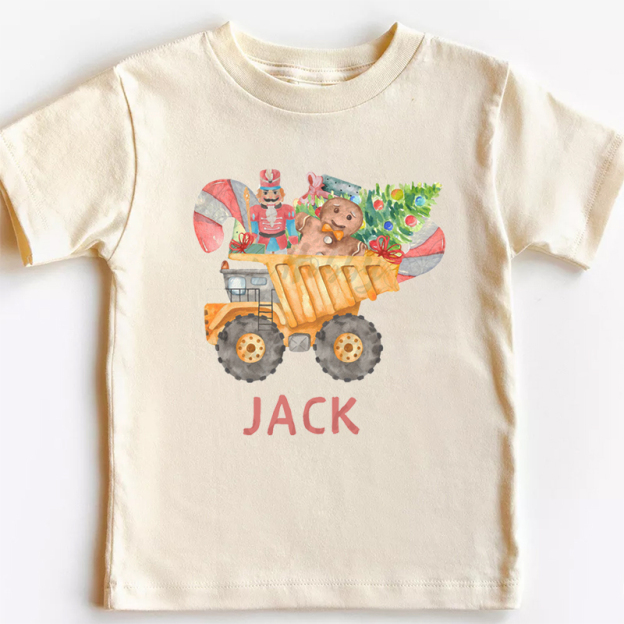 Dumptruck&Gingerbread Man Toddler Christmas Shirt