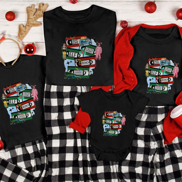 Christmas Music Cassette Family Matching Shirt
