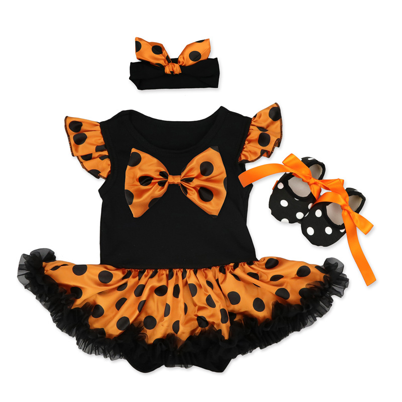 Halloween Pumpkin Outfit Baby Girl Tutu Dress Sets