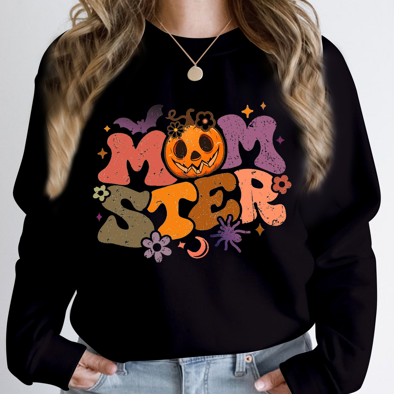 Halloween Momster Pumpkin Sweatshirt