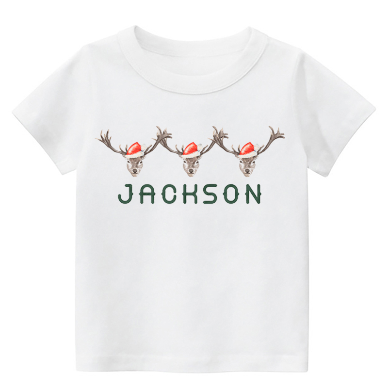 Three Deer Toddler Christmas Shirt
