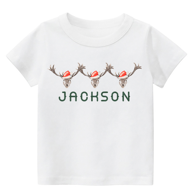 Three Deer Toddler Christmas Shirt