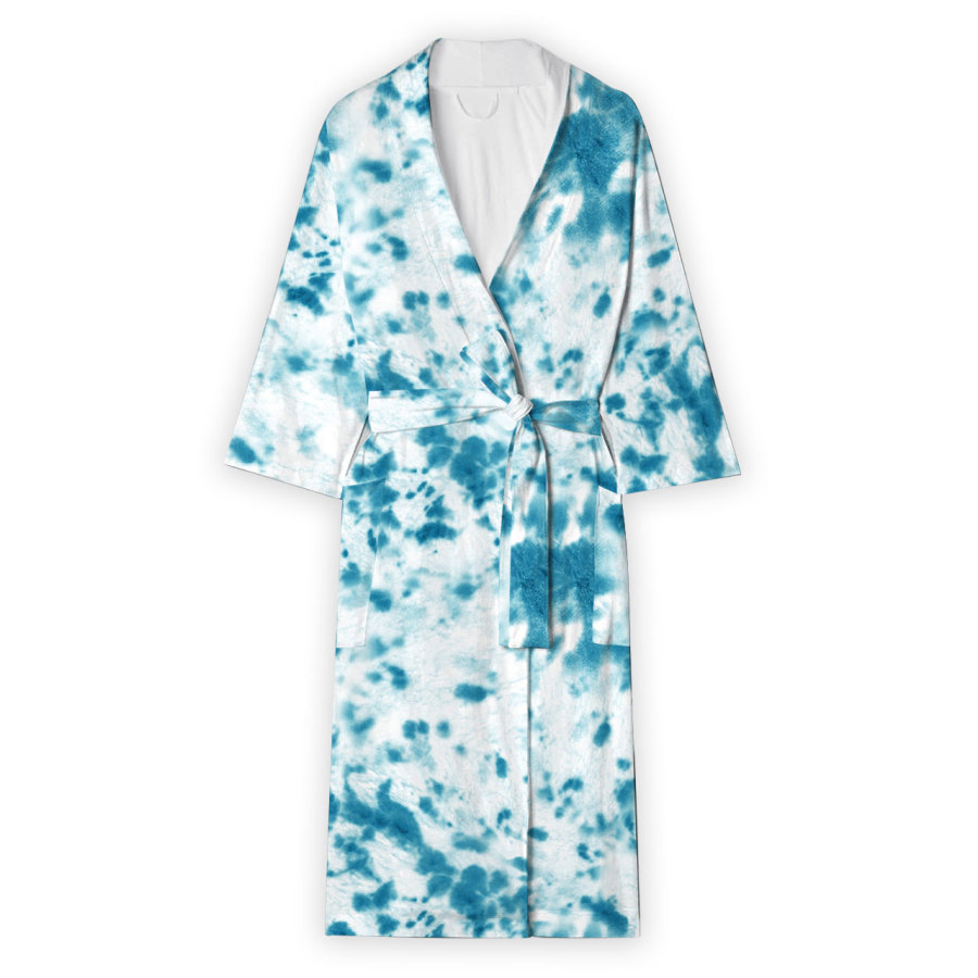 Blue Dream Tie Dye Matching Hospital Robe SaleBeepumpkin™