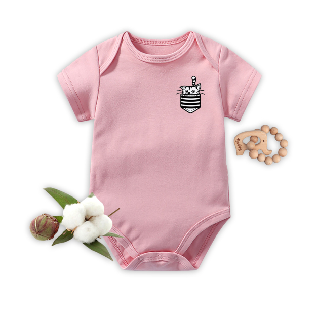 Pocket Cat,Baby Bodysuit