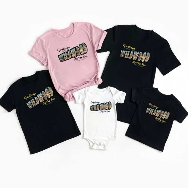 Greetings From Wildwood New Jersey Family Vacation Shirts