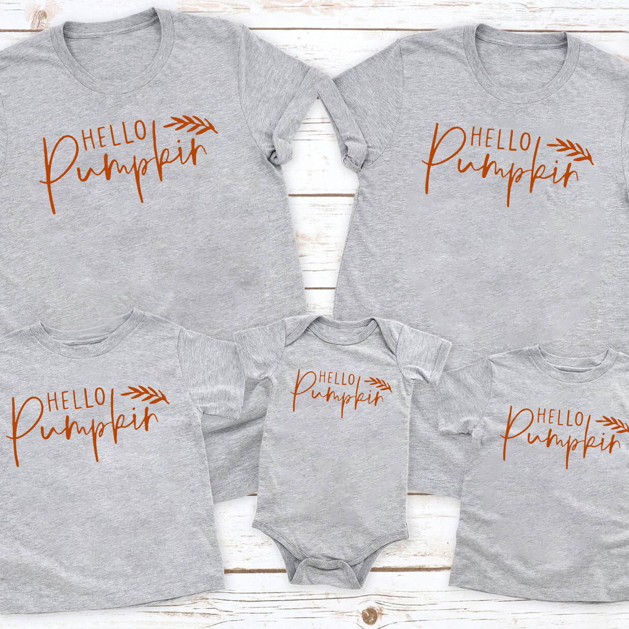 Thanksgiving Hello Pumpkin Family Matching Shirt