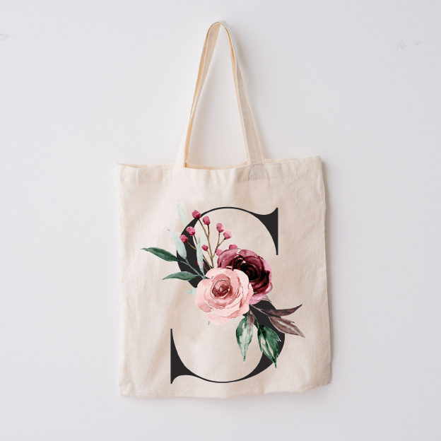 Capital Letters Name Christmas Tote Bag