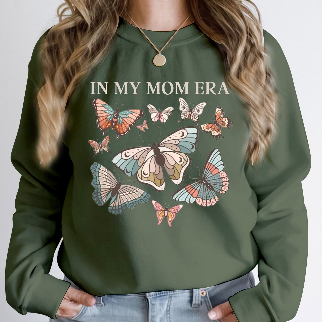 Mom Era Butterfly Sweatshirt