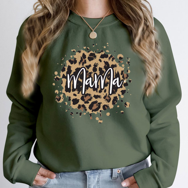 Circle Splash Leopard Mama Sweatshirt