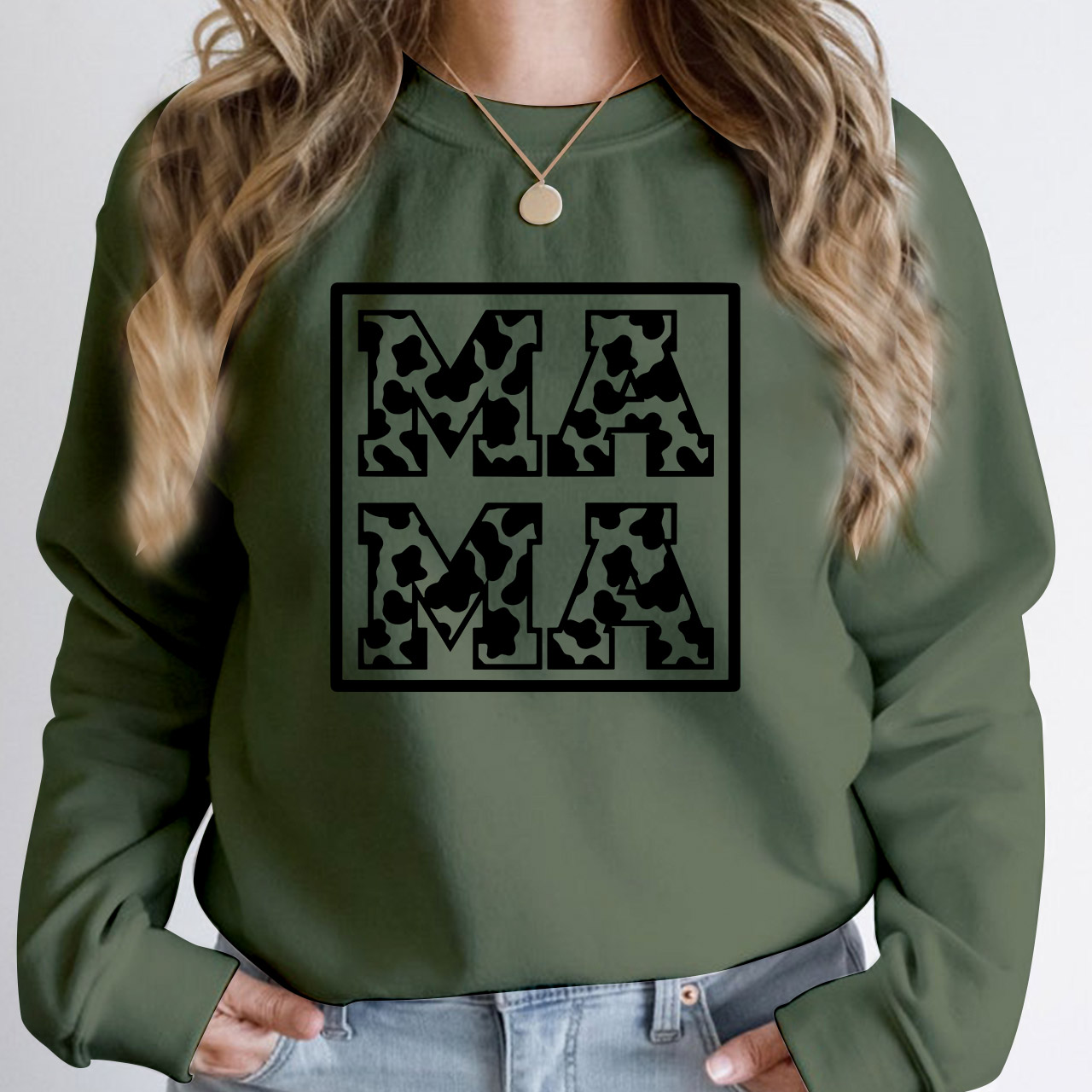 Mama Cow Print Sweatshirt