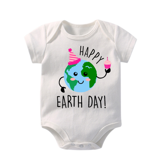 Happy Earth Day With Cake Bodysuit For Baby