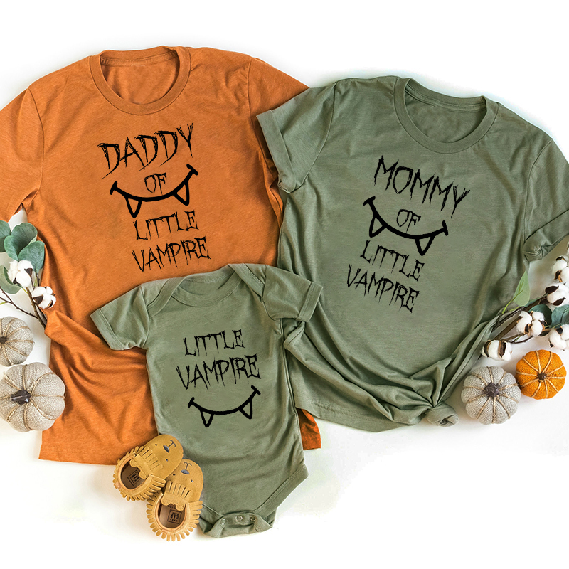 Halloween Little Vampire Family Matching T-Shirts