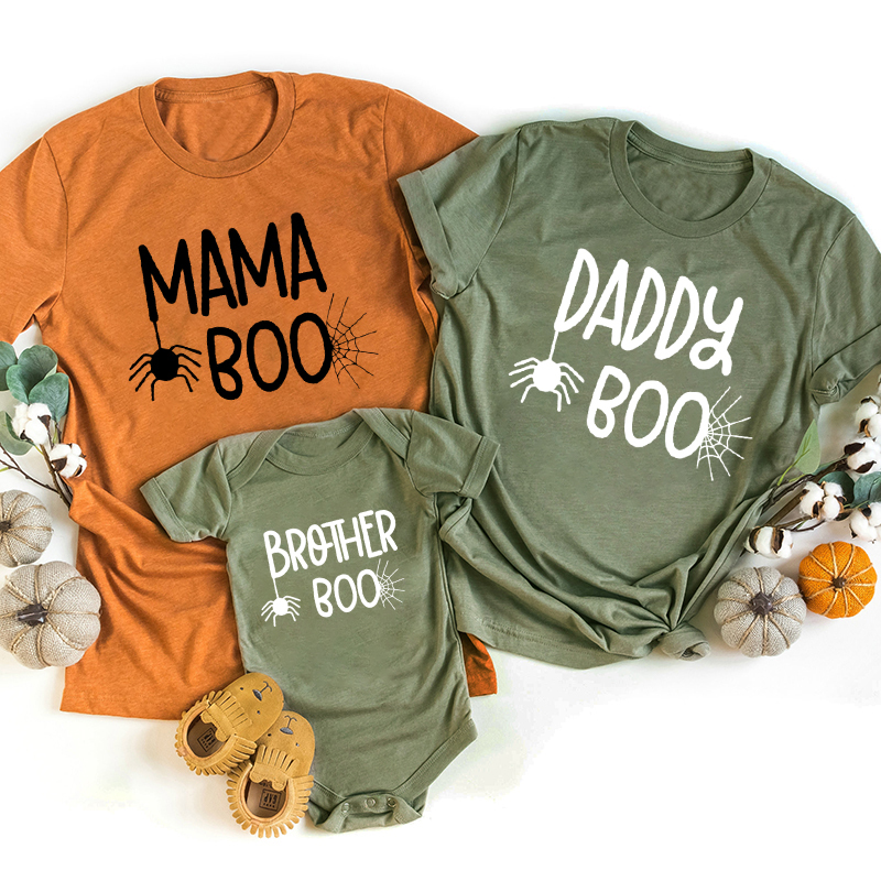 Halloween Family Spider Web Boo Matching T-Shirts
