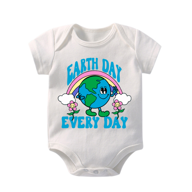 Retro Design Earth Day Every Day Bodysuit For Baby
