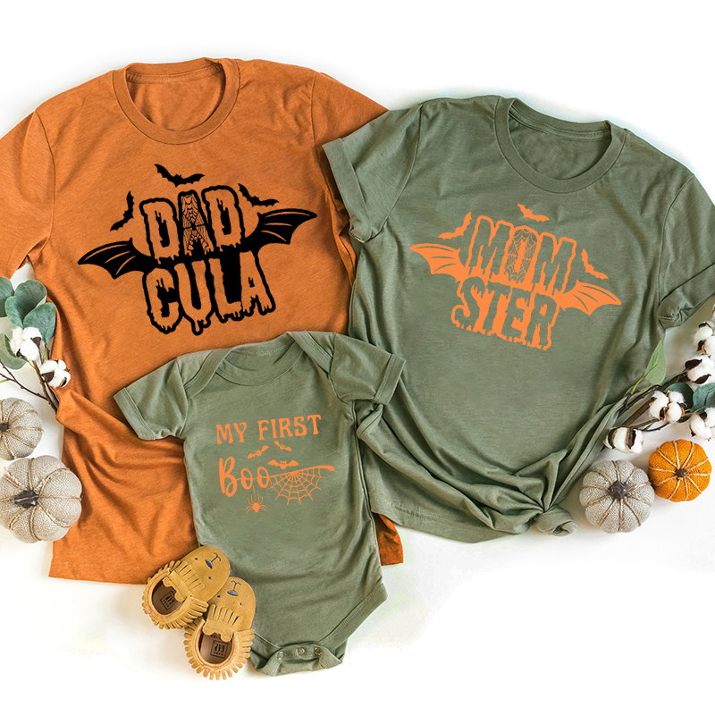 First Halloween New Born Family Matching T-Shirts