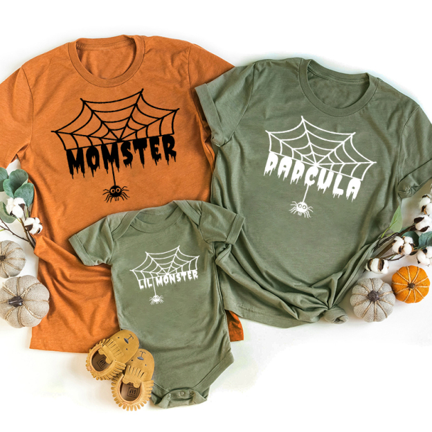 Halloween Spookster Dadcula Momster Matching Family Shirt