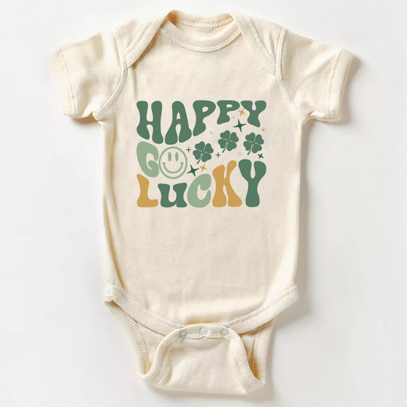 Happy Go Lucky Retro Bodysuit For Baby