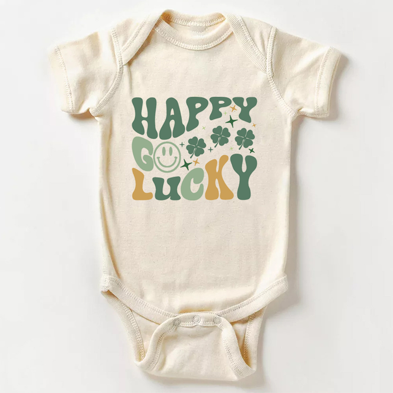 Happy Go Lucky Retro Bodysuit For Baby