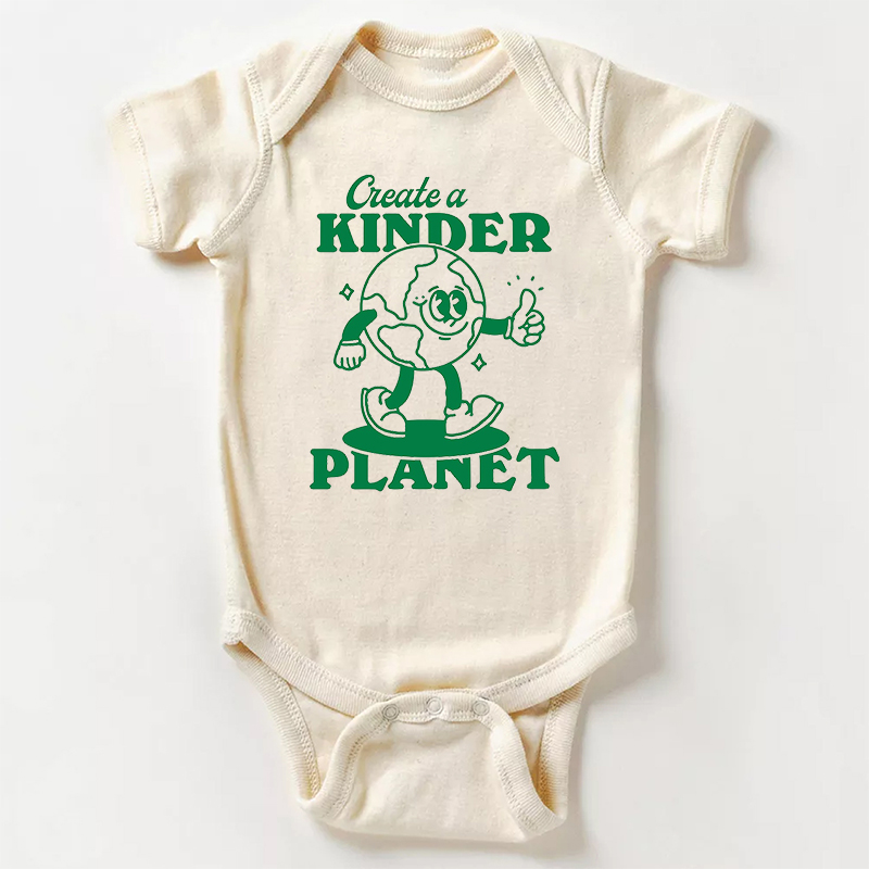 Create A Kinder Planet Retro Quote Bodysuit For Baby