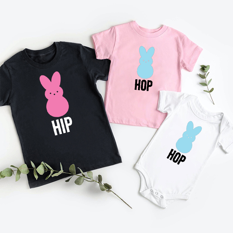 Hip Hop Easter Siblings Family Matching Shirt
