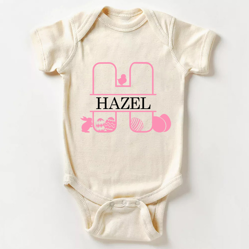 Personalized Initials Easter Bodysuit For Baby