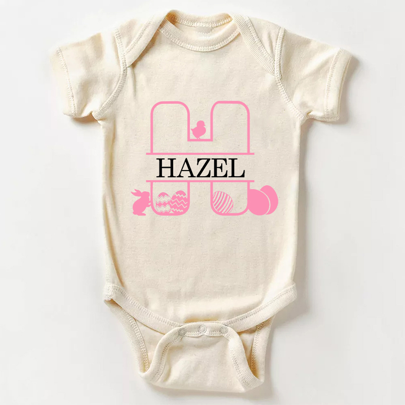 Personalized Initials Easter Bodysuit For Baby