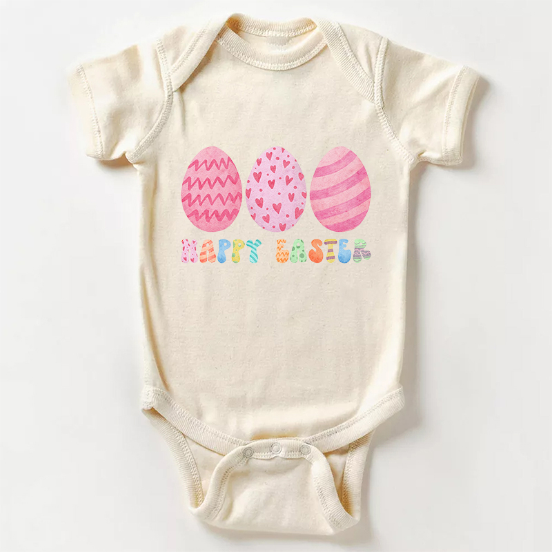 Happy Easter Eggs Bodysuit For Baby